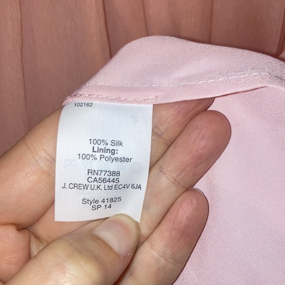 J Crew Kylie Dress in Silk Chiffon Misty Rose Size 4 pink - Picture 2 of 4
